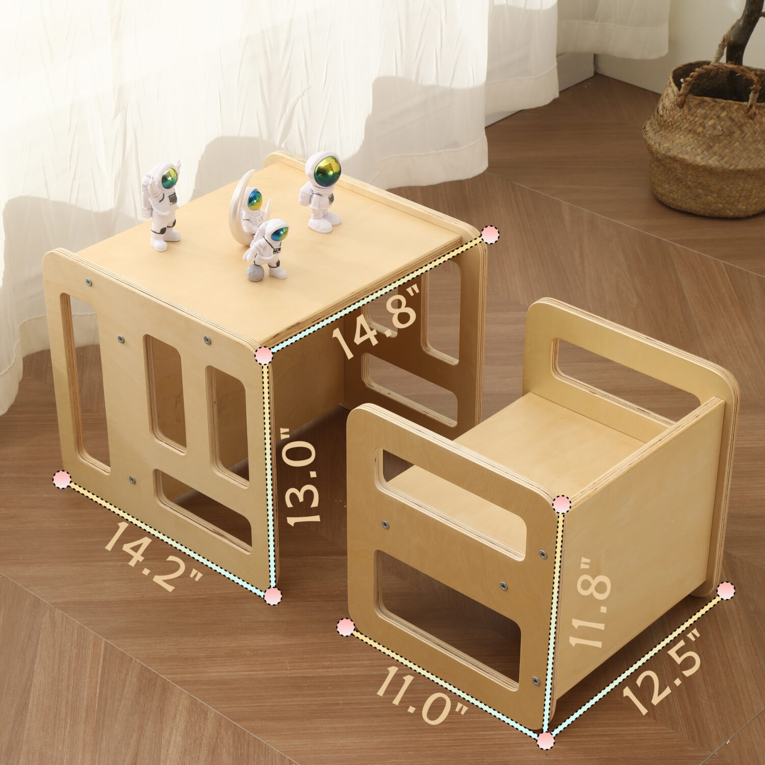 Montessori Weaning Table and Chair Set for Toddler - Image 2