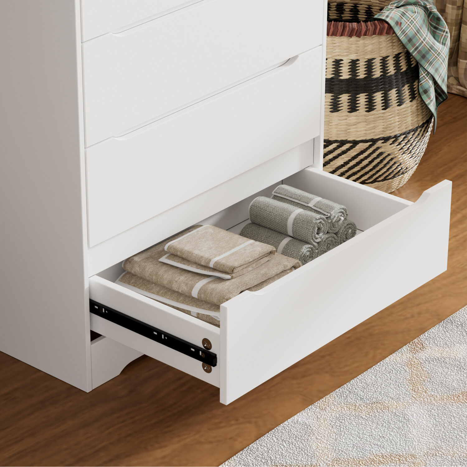 Modern 5 Drawers Dresser for Bedroom - Image 2