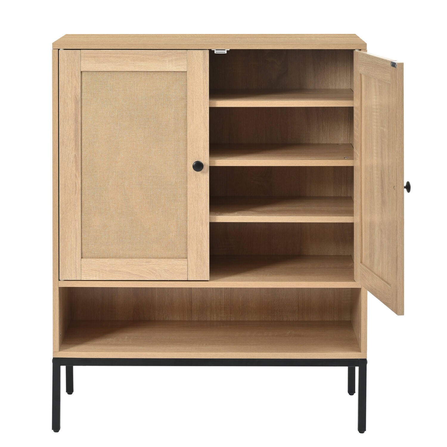 Rattan Shoe Cabinet with Adjustable Shelves - Image 2
